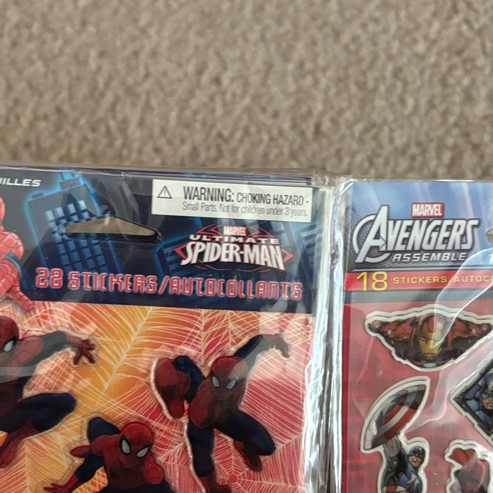 Marvel Sticker Trio Pack - Red, Purple, Blue Accents NWT - Picture 4 of 4